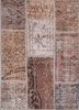 pae-3085 bronze green/natural brown green wool patchwork Rug