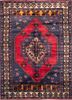 pae-3125 medieval blue/red blue wool hand knotted Rug