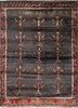 pae-3145 mahogany/red beige and brown wool hand knotted Rug