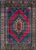 pae-3147 red/gold blue wool hand knotted Rug