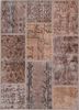 pae-3176 gold brown/terracotta beige and brown wool patchwork Rug