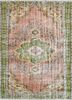 pae-3245 russet/vibrant green green wool hand knotted Rug