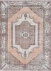 pae-3251 rose petal/beige red and orange wool hand knotted Rug