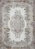 pae-3294 blue surf/natural brown beige and brown wool hand knotted Rug