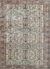 pae-3333 breezy lime/rose petal beige and brown wool hand knotted Rug
