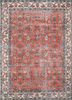 pae-3336 orange rust/soft gold red and orange wool hand knotted Rug