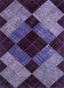 pae-3492 old amethyst/navy blue pink and purple wool patchwork Rug