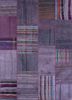 pae-3646 lilac/medium red pink and purple wool patchwork Rug