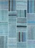 pae-3667 capri/silver lake blue blue wool patchwork Rug