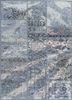 pae-3764 stone gray/light gold grey and black wool patchwork Rug