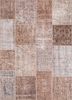 pae-3770 medium brown/cocoa beige and brown wool patchwork Rug