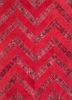 pae-3777 red/desert rose red and orange wool patchwork Rug
