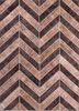 pae-3809 mahogany/medium brown beige and brown wool patchwork Rug