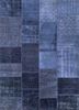 provenance blue wool patchwork Rug - HeadShot