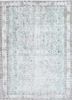pae-390 light turquoise/coffee blue wool hand knotted Rug