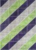 pae-3906 lime green/dark taupe green wool patchwork Rug