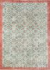pae-3943 cloud white/red ivory wool hand knotted Rug