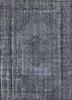 pae-40 steel wool/tobacco grey and black wool hand knotted Rug