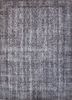 pae-42 nickel/tobacco grey and black wool hand knotted Rug