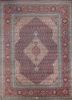 pae-4214 navy blue/red orange red and orange wool hand knotted Rug
