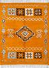 pae-425 orange/siam blue red and orange wool hand knotted Rug