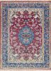 pae-4466 red/bermuda blue red and orange wool hand knotted Rug