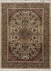 pae-4490 italian straw/dark brown gold wool hand knotted Rug