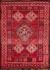 pae-4612 soft coral/poppy red and orange wool hand knotted Rug