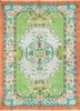 pae-473 white/treetop green wool hand knotted Rug