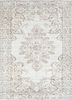 pae-474 white/brown ivory wool hand knotted Rug