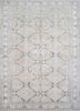 pae-539 white/cocoa brown ivory wool hand knotted Rug