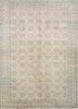 pae-559 bluebell/rose petal beige and brown wool hand knotted Rug