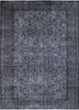 pae-66 liquorice/dark brown grey and black wool hand knotted Rug