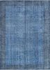 pae-749 dark blue/medium navy blue wool hand knotted Rug