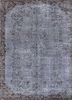 pae-76 medium gray/black berry grey and black wool hand knotted Rug