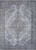 pae-760 silica grey/gold brown blue wool hand knotted Rug
