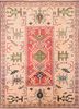 pae-901 medium rose/marigold red and orange wool hand knotted Rug