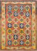 pae-930 red/bright yellow red and orange wool hand knotted Rug
