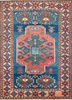 pae-942 classic rust/red orange blue wool hand knotted Rug