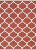 PDCT-59 Fiery Red/White red and orange cotton flat weaves Rug