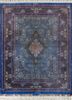 PKPS-42 Dazzling Blue/Dazzling Blue blue silk hand knotted Rug