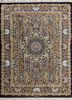 PKPS-58 Italian Plum/Yellow flash pink and purple silk hand knotted Rug