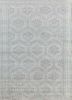 pkwb-50 bluebell/soft gray ivory wool and bamboo silk hand knotted Rug