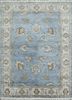 PKWL-2106 Milky Blue/Antique White blue wool hand knotted Rug