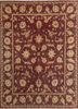 atlantis red and orange wool hand knotted Rug - HeadShot