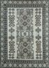 pkwl-677 snow white/deep blue grey and black wool hand knotted Rug