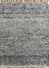 PKWL-719 Soft Gray/Soft Gray grey and black wool hand knotted Rug