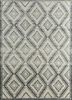 PKWL-734 Winter White/Black Olive ivory wool hand knotted Rug