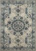 pkwl-8002 silver gray/smoke blue grey and black wool hand knotted Rug