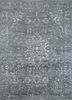 clan grey and black wool hand knotted Rug - HeadShot